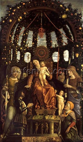 Magnificent Hand – Painted Oil Painting Inspired by Andrea Mantegna’s “The Virgin of Victory” – Dafen Village’s Artistic Triumph