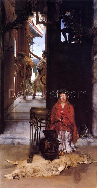 Hand – Painted Oil Painting on Canvas Inspired by Alma – Tadema’s The Way to the Temple – Direct from Dafen Village Studio