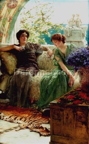 Hand – Painted Oil Painting on Canvas Inspired by Alma – Tadema’s Unwelcome Confidences – Direct from Dafen Village Studio