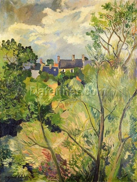 Customizable Oil Painting – “View from My Window in Genets (Brittany)” Inspired by Valadon – Dafen Village Studio’s Special Offer