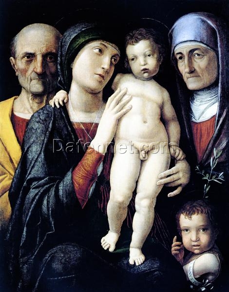 Authentic – Style Oil Painting of “Virgin and Child with St. John the Baptist, St. Zachary and St. Elizabeth” Inspired by Mantegna – Dafen Village’s Exclusive Creation