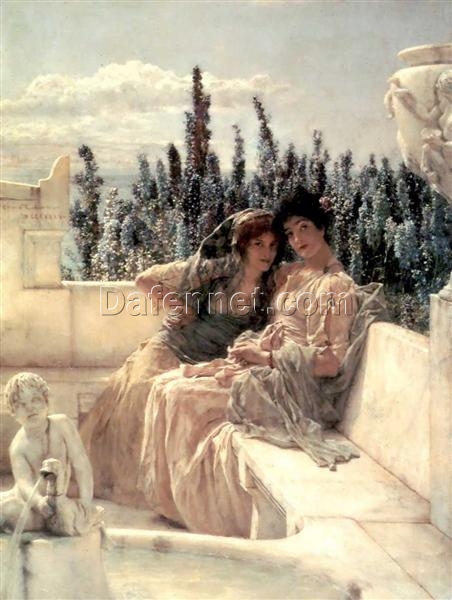 High – Quality Reproduction of Alma – Tadema’s Whispering Noon Oil Painting – Exclusive from Dafen Village Artisans