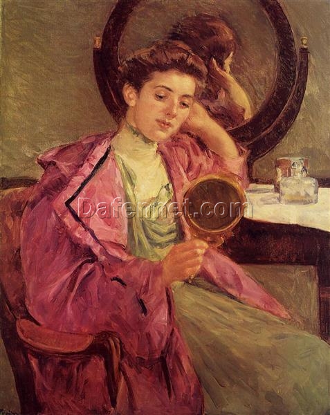 Exquisite Impressionist Portrait: ‘Woman at Her Toilette’ by Mary Cassatt (1909) – A Timeless Piece for Art Connoisseurs