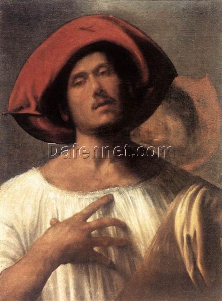 High-Quality Dafen Village Creation: ‘Young man (The impassioned singer)’ Inspired by Giorgione (c.1510) – High Renaissance Portrait Oil Painting on Canvas